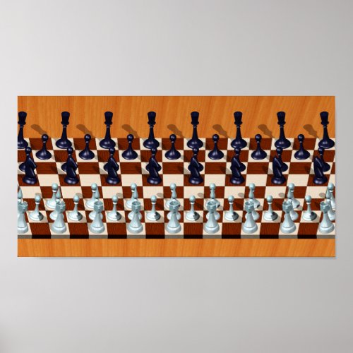 Infinite Chess 3D stereogram Poster