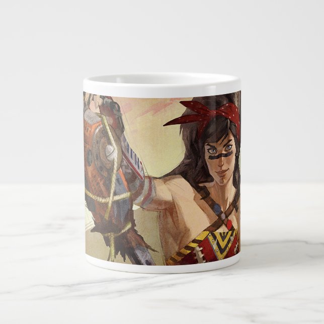 Infinite Crisis Atomic Wonder Woman Illustration Giant Coffee Mug (Front)