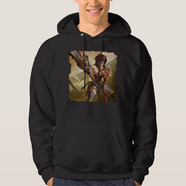Infinite Crisis Atomic Wonder Woman Illustration Hoodie (Front)