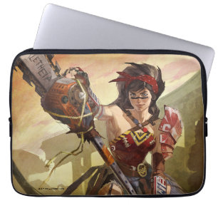 Infinite Crisis Atomic Wonder Woman Illustration Laptop Sleeve