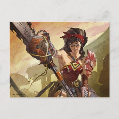 Infinite Crisis Atomic Wonder Woman Illustration Postcard