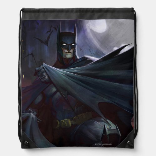 Infinite Crisis Batman Illustration Drawstring Bag