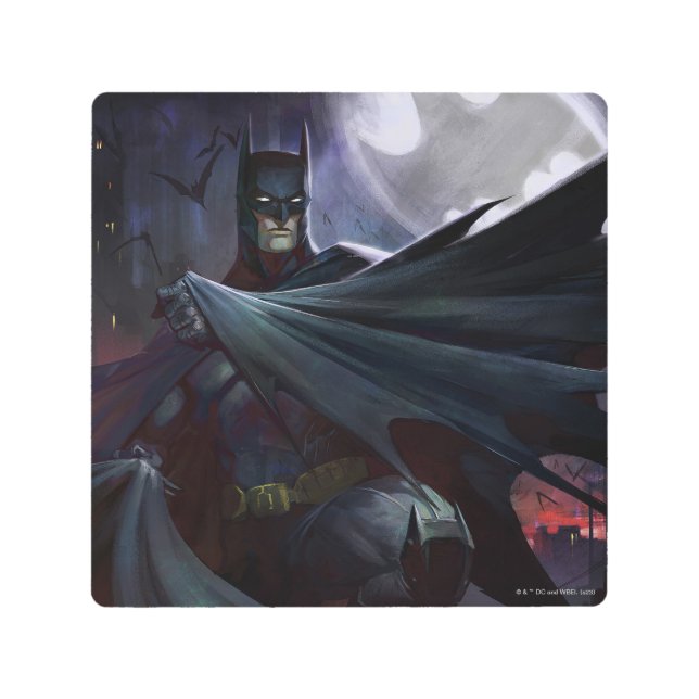 Infinite Crisis Batman Illustration Metal Print (Front)