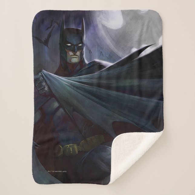 Infinite Crisis Batman Illustration Sherpa Blanket (Front)