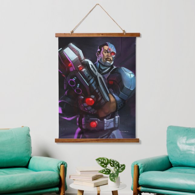 Infinite Crisis Cyborg Illustration Hanging Tapestry (Living Room)