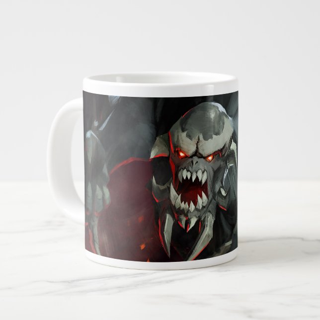Infinite Crisis Doomsday Illustration Giant Coffee Mug (Front Left)