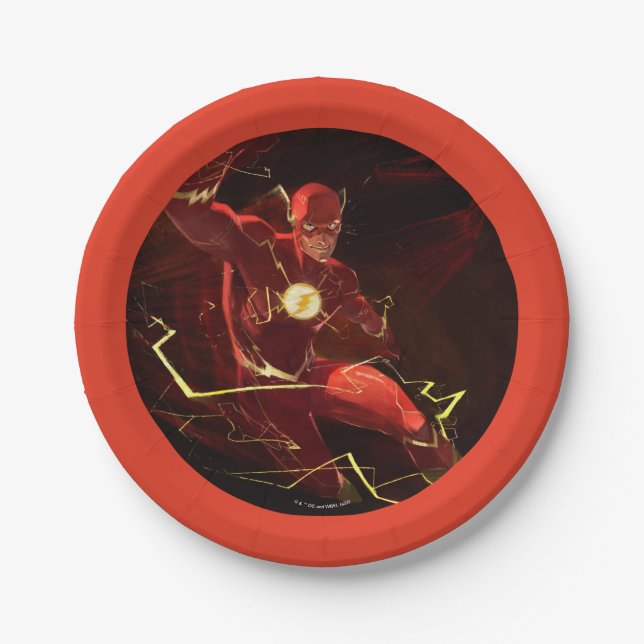 Infinite Crisis Flash Illustration Paper Plates (Front)