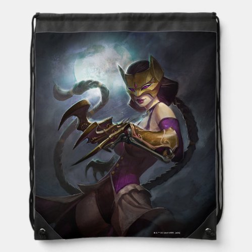 Infinite Crisis Gaslight Catwoman Illustration Drawstring Bag