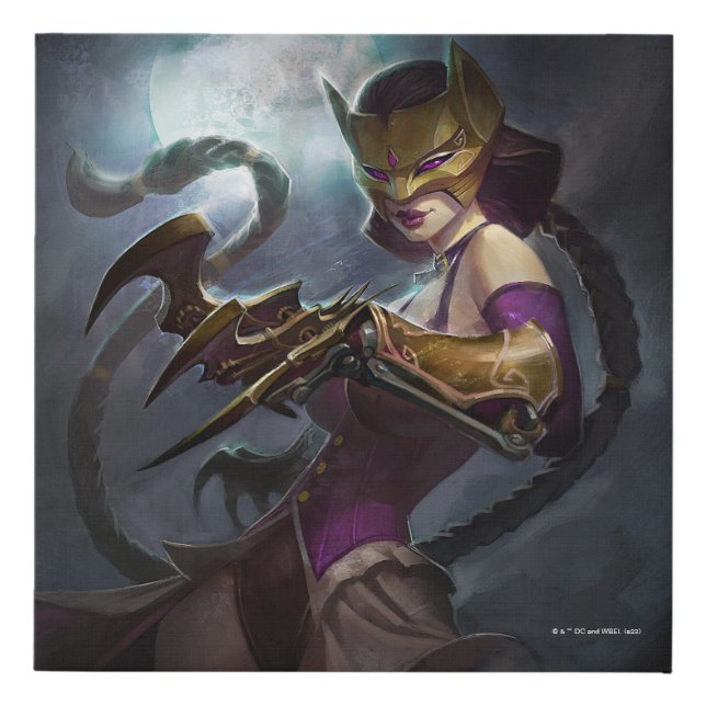 Infinite Crisis Gaslight Catwoman Illustration Faux Canvas Print (Front)