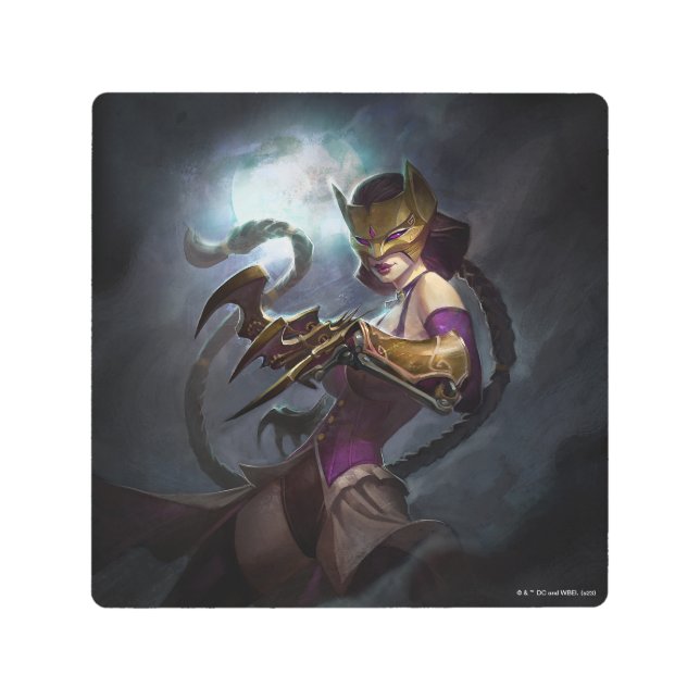 Infinite Crisis Gaslight Catwoman Illustration Metal Print (Front)