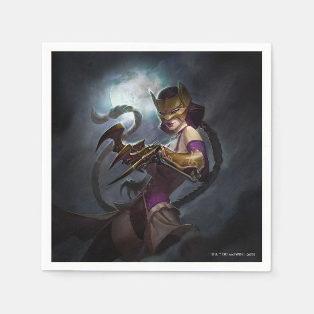 Infinite Crisis Gaslight Catwoman Illustration Napkins (Front)