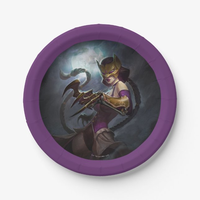 Infinite Crisis Gaslight Catwoman Illustration Paper Plates (Front)