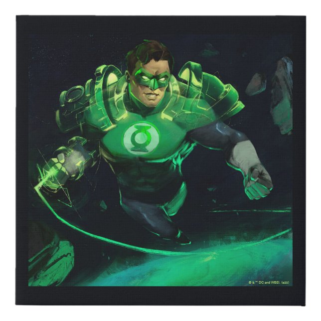 Infinite Crisis Green Lantern Illustration Faux Canvas Print (Front)