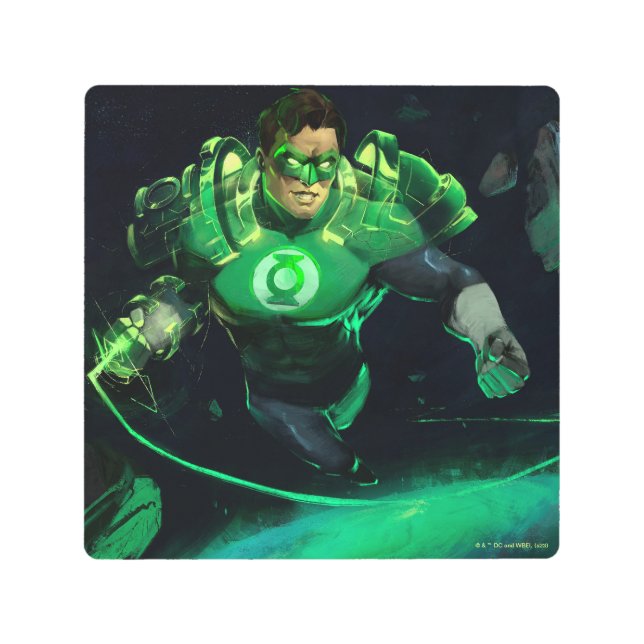 Infinite Crisis Green Lantern Illustration Metal Print (Front)