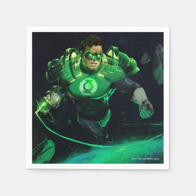 Infinite Crisis Green Lantern Illustration Napkins (Front)