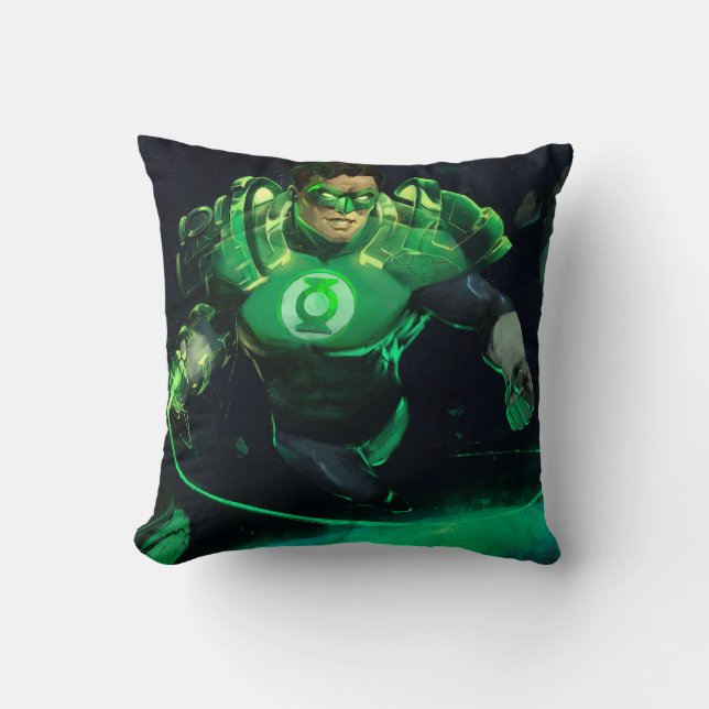Infinite Crisis Green Lantern Illustration Throw Pillow (Front)
