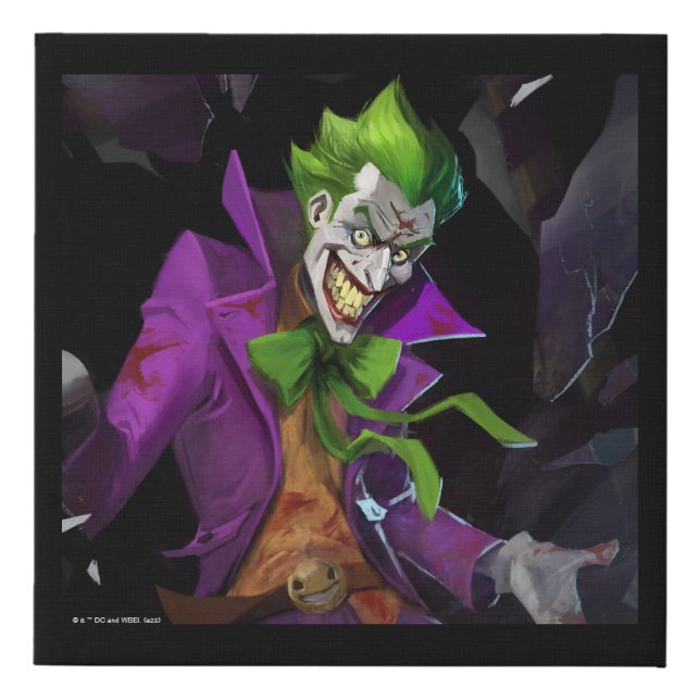 Infinite Crisis Joker Illustration Faux Canvas Print (Front)
