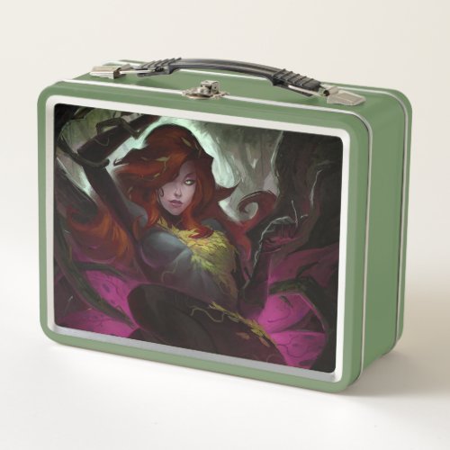 Infinite Crisis Poison Ivy Illustration Metal Lunch Box