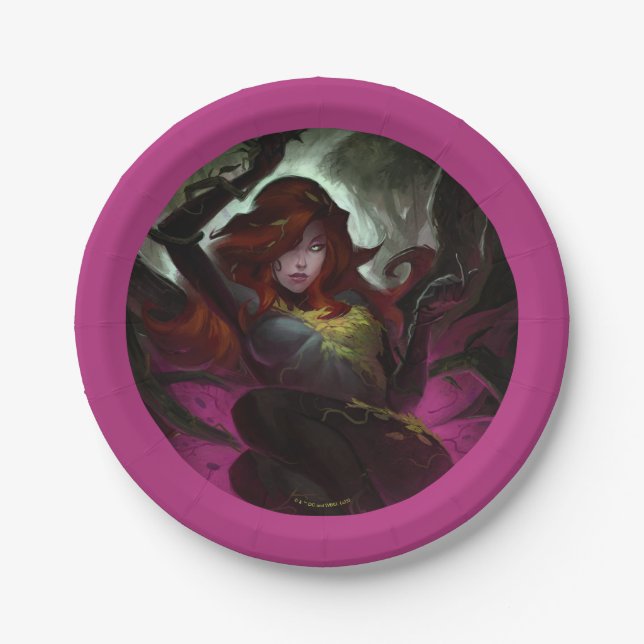 Infinite Crisis Poison Ivy Illustration Paper Plates (Front)