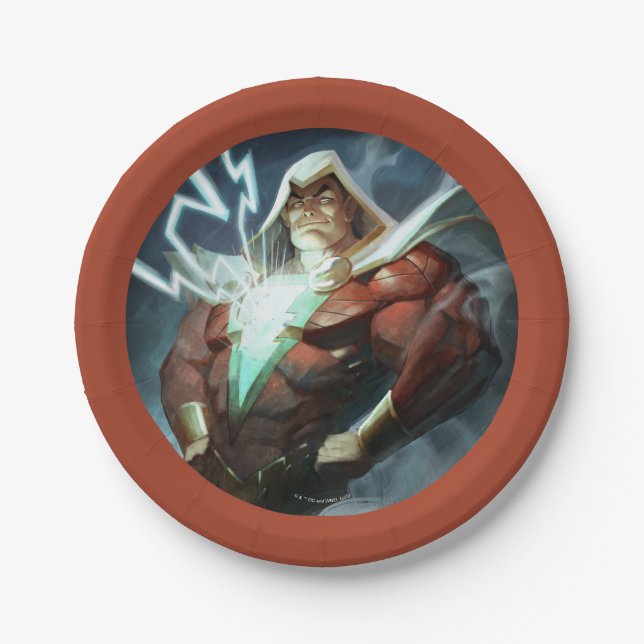 Infinite Crisis Shazam Illustration Paper Plates (Front)