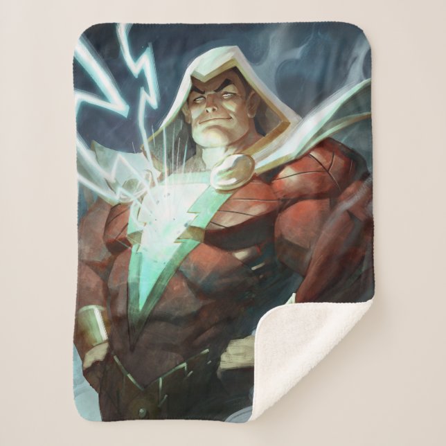 Infinite Crisis Shazam Illustration Sherpa Blanket (Front)
