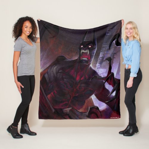 Infinite Crisis Vampire Batman Illustration Fleece Blanket