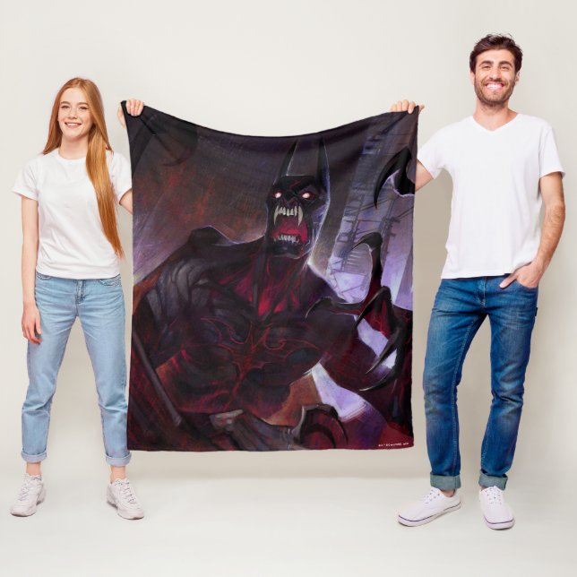 Infinite Crisis Vampire Batman Illustration Fleece Blanket (In Situ)
