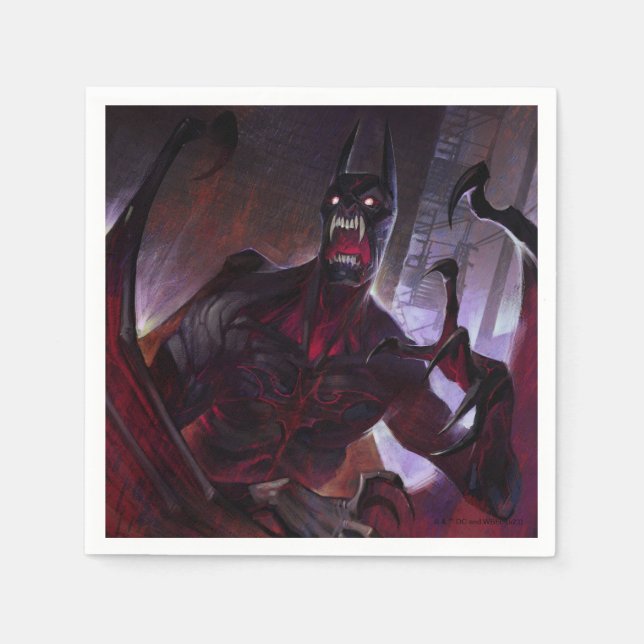 Infinite Crisis Vampire Batman Illustration Napkins (Front)