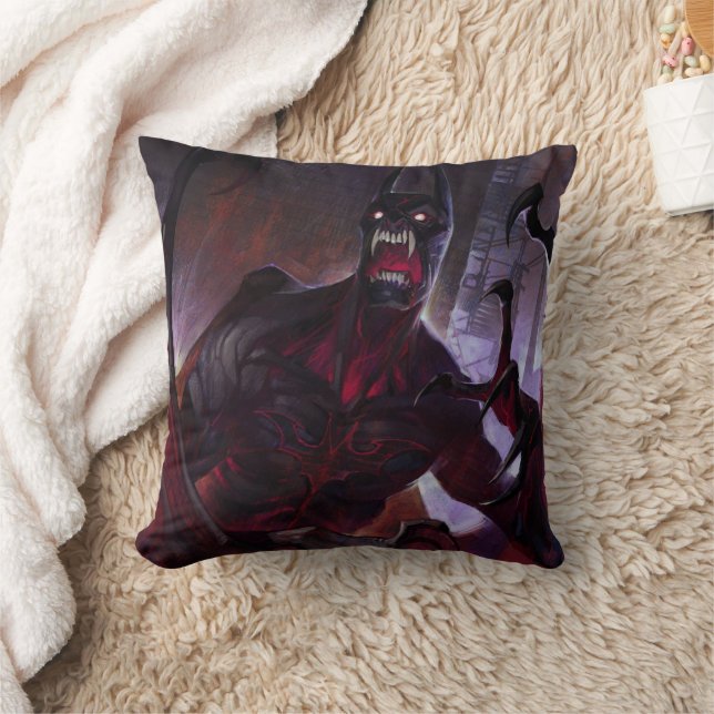 Infinite Crisis Vampire Batman Illustration Throw Pillow (Blanket)