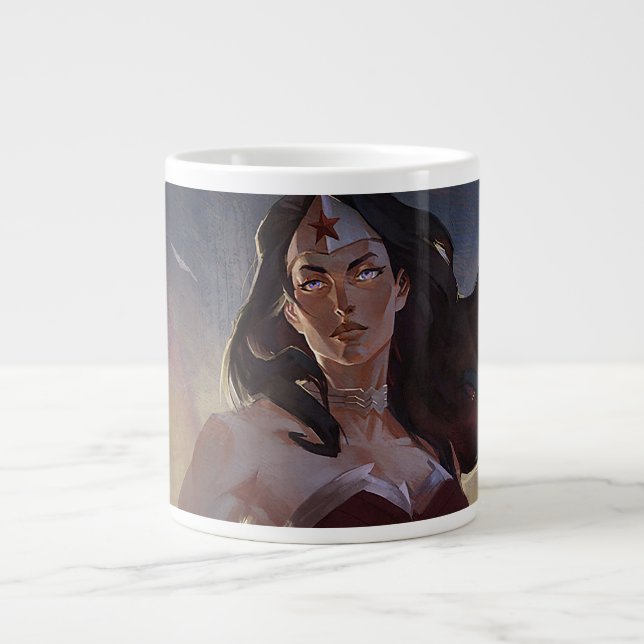 Infinite Crisis Wonder Woman Illustration Giant Coffee Mug (Front)