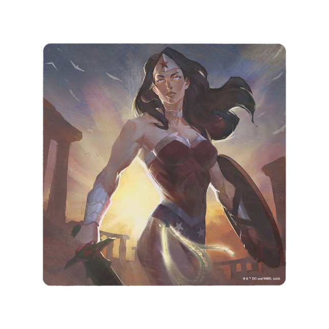 Infinite Crisis Wonder Woman Illustration Metal Print (Front)