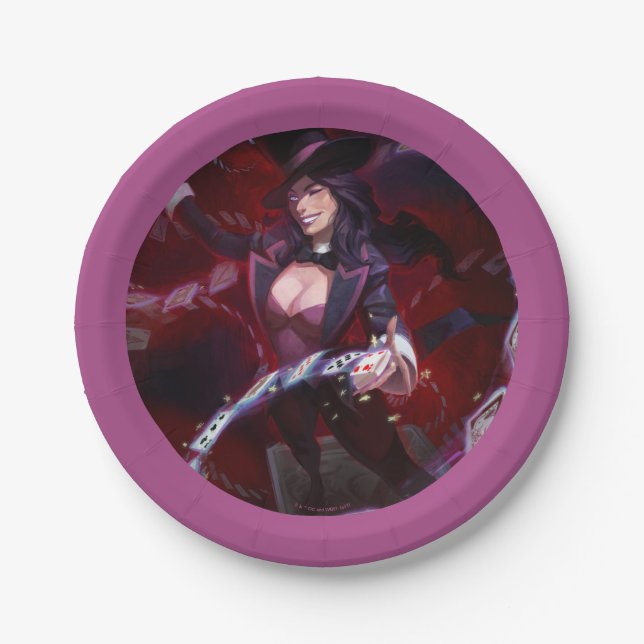 Infinite Crisis Zatanna Illustration Paper Plates (Front)