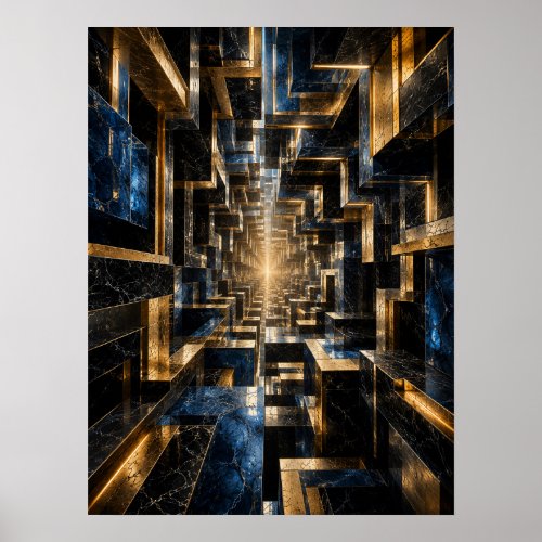 Infinite Cube Tunnel Poster -