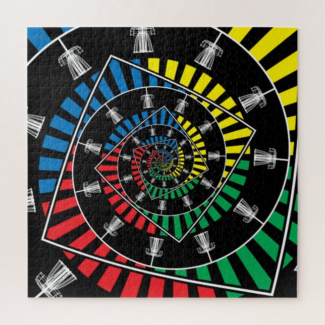 Infinite Disc Golf Baskets Jigsaw Puzzle (Vertical)