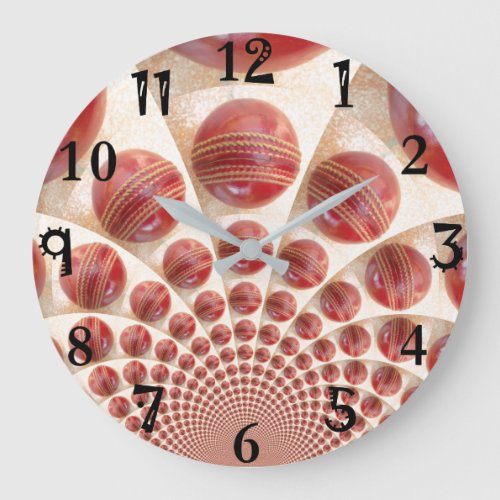 Infinite Elegance Kaleidoscopic Cricket Moments  Large Clock