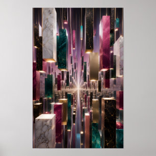 Infinite Floating Monolith Corridor Wall Art 