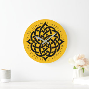 Infinite Harmony: Sacred Mandala Celtic Symbol Art Large Clock