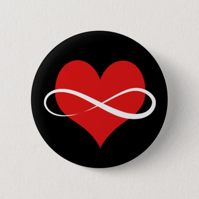 Infinite Heart Pinback Button (Front)