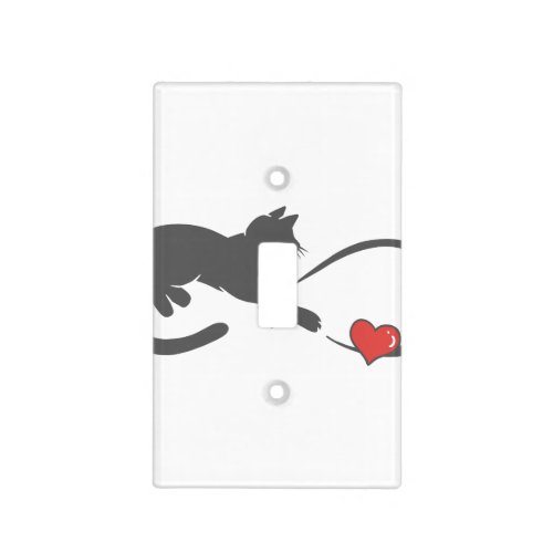 Infinite hearth cat silhouette _ Choose back color Light Switch Cover