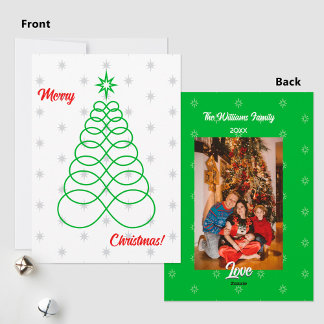 Infinite Love Christmas Tree - Photo on Back Holiday Card