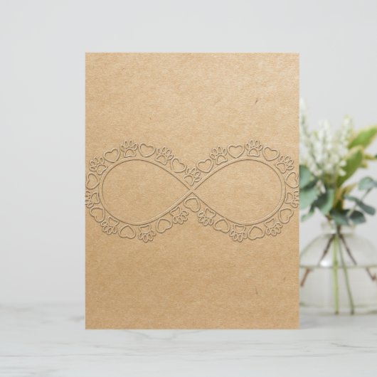 Infinite Love Dog Paw Print (Standing Front)
