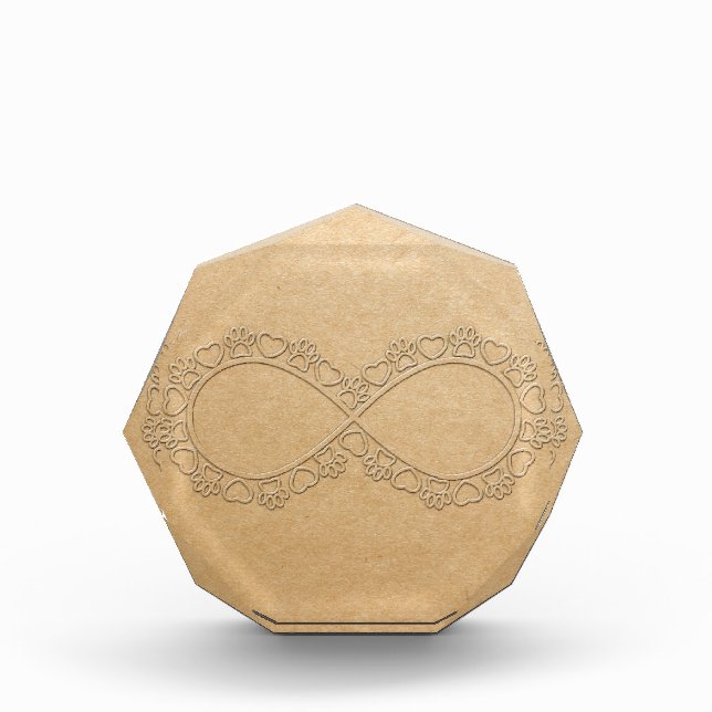 Infinite Love Dog Paw Print Acrylic Award (Front)