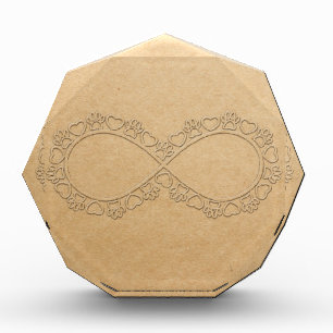 Infinite Love Dog Paw Print Acrylic Award