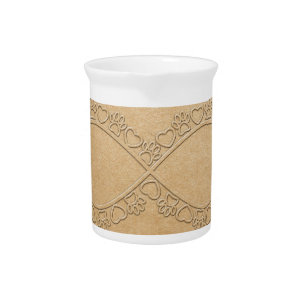 Infinite Love Dog Paw Print Beverage Pitcher