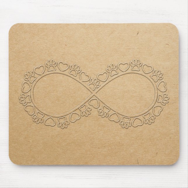 Infinite Love Dog Paw Print Mouse Pad (Front)