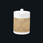 Infinite Love Dog Paw Print Teapot<br><div class="desc">The sign of infinite surrounded by dog paw prints and hearts.
All the embossing is simulated, no actual 3d.</div>