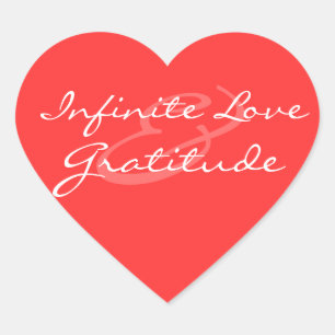 Infinite Love & Gratitude Heart Sticker