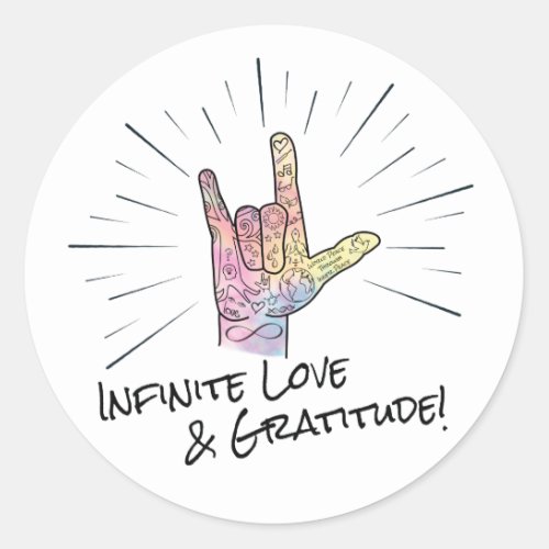 Infinite Love  Gratitude Sticker