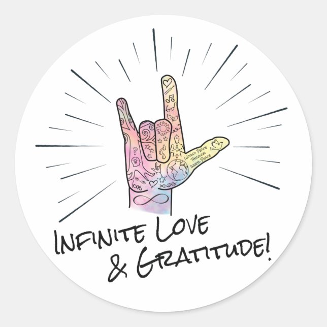 Infinite Love & Gratitude Sticker (Front)