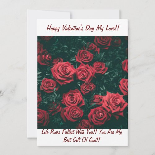  Infinite  Love Happy Valentines Day Card